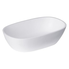 Umyvadlo StoneArt LC151 z minerálního kamene bílé 57×33 lesklé