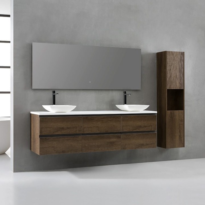 Koupelnová skříňka StoneArt Monte Carlo MC-1800pro-2 dubová tmavá 180×52