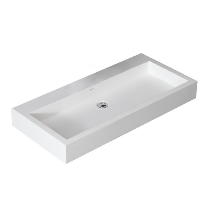 Umyvadlo StoneArt LP4510-0 z minerálního kamene bílé 100×48 lesklé
