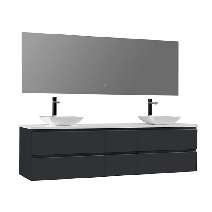 Koupelnový nábytek – set StoneArt Monte Carlo MC-2000pro-2 tmavě šedý 200×52