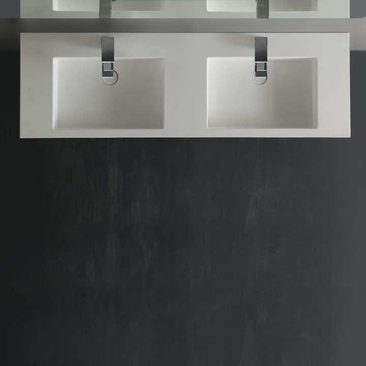 Umyvadlo StoneArt LP4514 z minerálního kamene bílé 140×48 lesklé