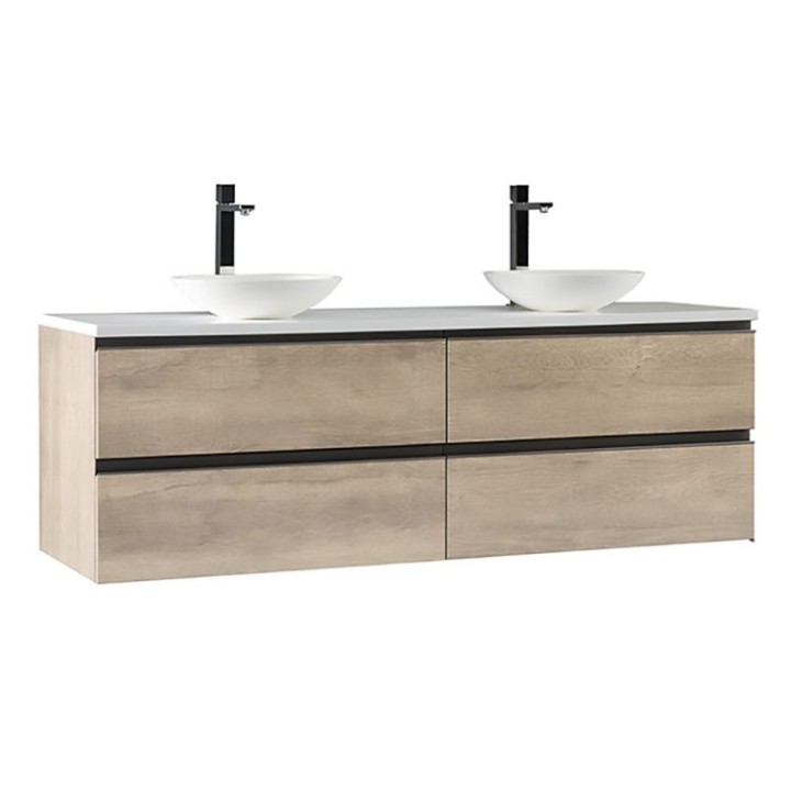 Koupelnová skříňka StoneArt Monte Carlo MC-1600pro-4 dubová světlá 160×52