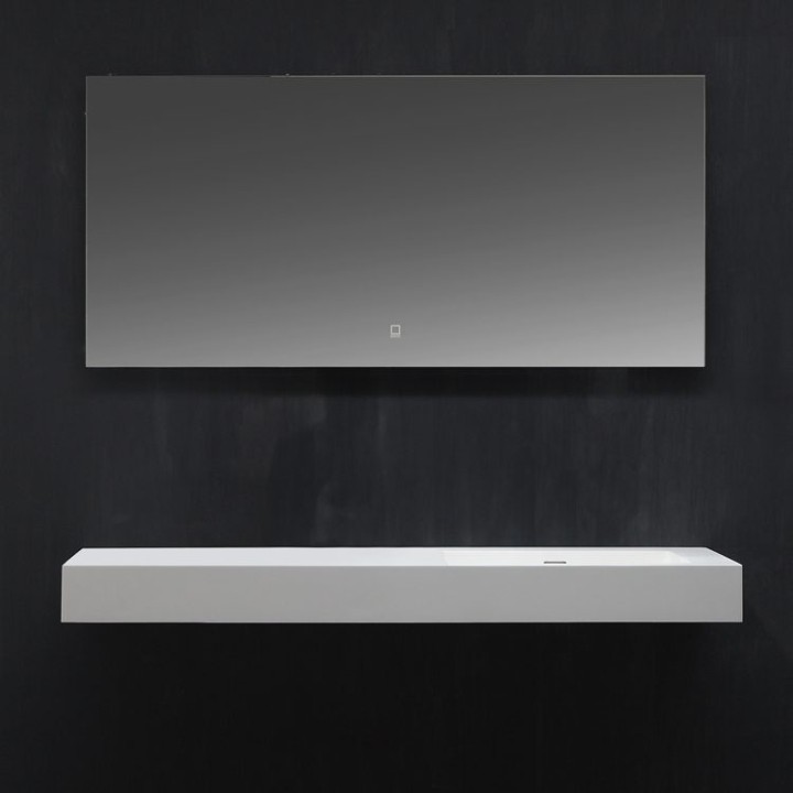 Umyvadlo StoneArt LP4514-0R z minerálního kamene bílé 140×48 lesklé