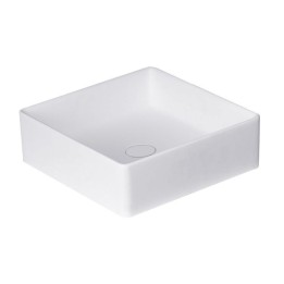 Umyvadlo StoneArt LC110 z minerálního kamene bílé 40×40 lesklé