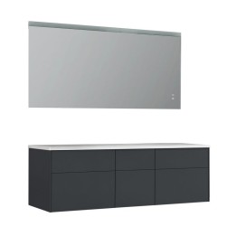 Koupelnový nábytek – set StoneArt Venice VE-1610pro tmavě šedý 160×52