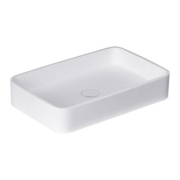 Umyvadlo StoneArt LC111 z minerálního kamene bílé 55×35 matné