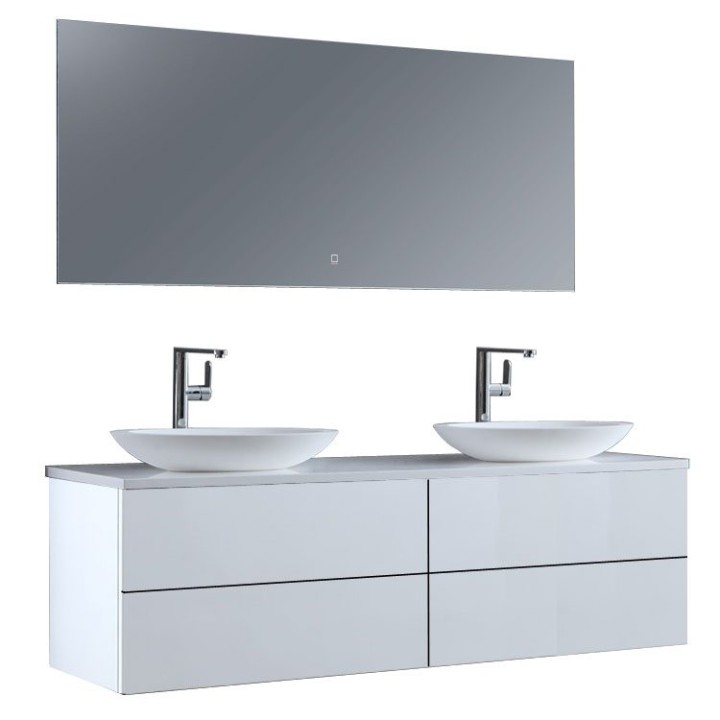 Koupelnový nábytek – set StoneArt Brugge BU-1601pro-3 bílý 160×50