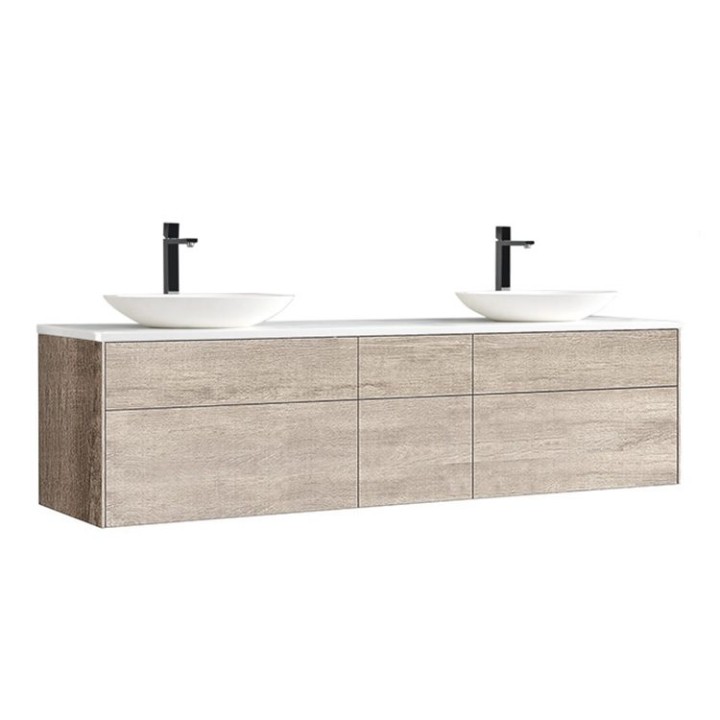Koupelnová skříňka StoneArt Venice VE-2000pro-3 dubová světlá 200×52
