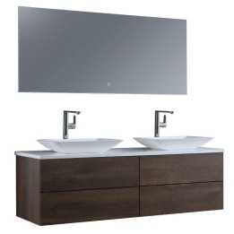 Koupelnový nábytek – set StoneArt Brugge BU-1601pro-1 dubový tmavý 160×50