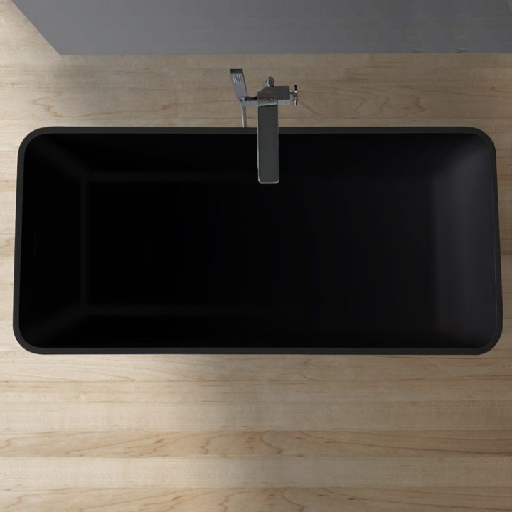 Volně stojící vana StoneArt BS-551 černá 170×80 matná