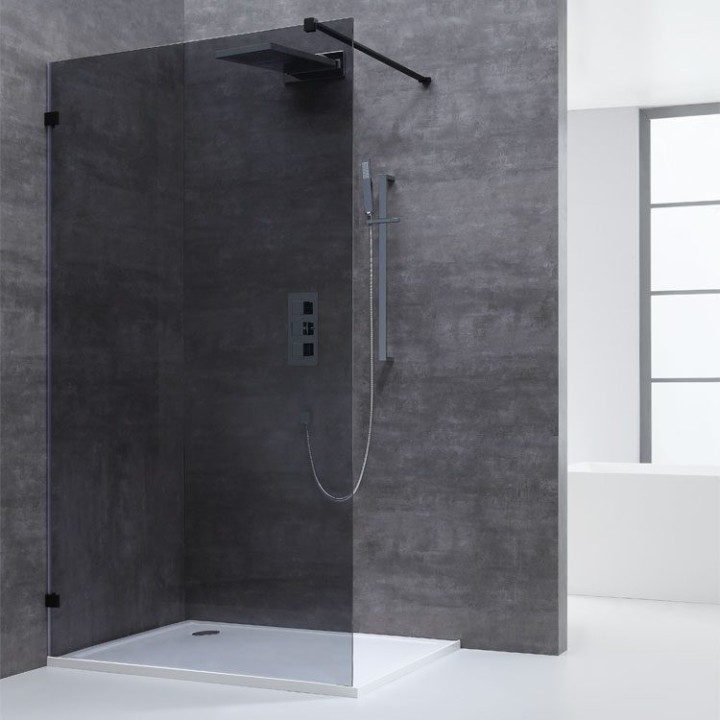 Walk-in sprchová zástěna EAGO AWT LW1200-B černá 120×210