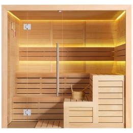 Finská sauna EAGO AWT E1613XL hemlock 240×200 bez kamen