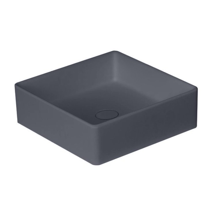 Umyvadlo StoneArt LC110 z minerálního kamene betonově šedé 40×40 matné