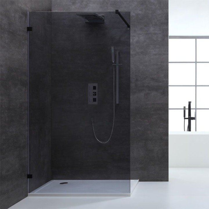 Walk-in sprchová zástěna EAGO AWT LW1500-B černá 150×210