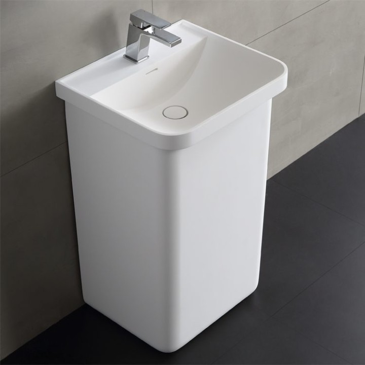 Volně stojící umyvadlo StoneArt LZ518 bílé 52×45 lesklé
