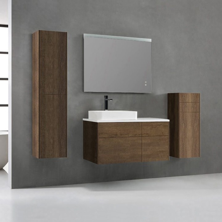 Koupelnová skříňka StoneArt Venice VE-1010pro-5 dubová tmavá 100×52 levé provedení