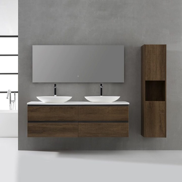 Koupelnová skříňka StoneArt Monte Carlo MC-1600pro-3 dubová světlá 160×52