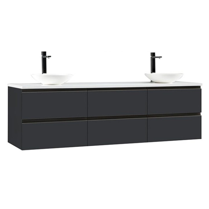 Koupelnová skříňka StoneArt Monte Carlo MC-1800pro-4 tmavě šedá 180×52