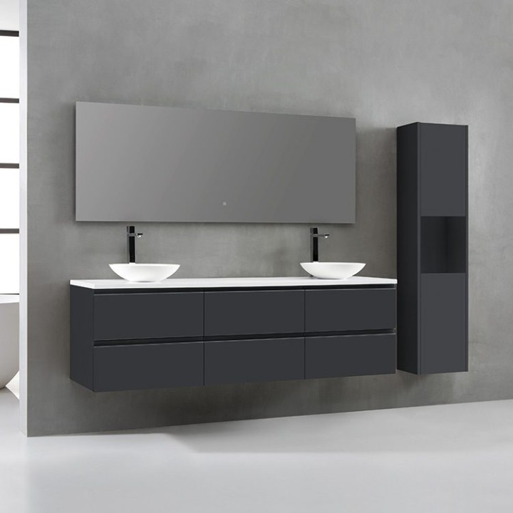Koupelnová skříňka StoneArt Monte Carlo MC-1800pro-4 tmavě šedá 180×52