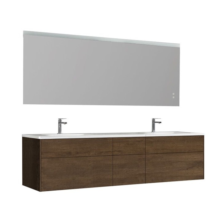 Koupelnový nábytek – set StoneArt Venice VE-2000-I dubový tmavý 200×52