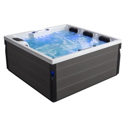 Venkovní vířivka EAGO AWT IN-402 eco Sterling Silver 200×200 šedá