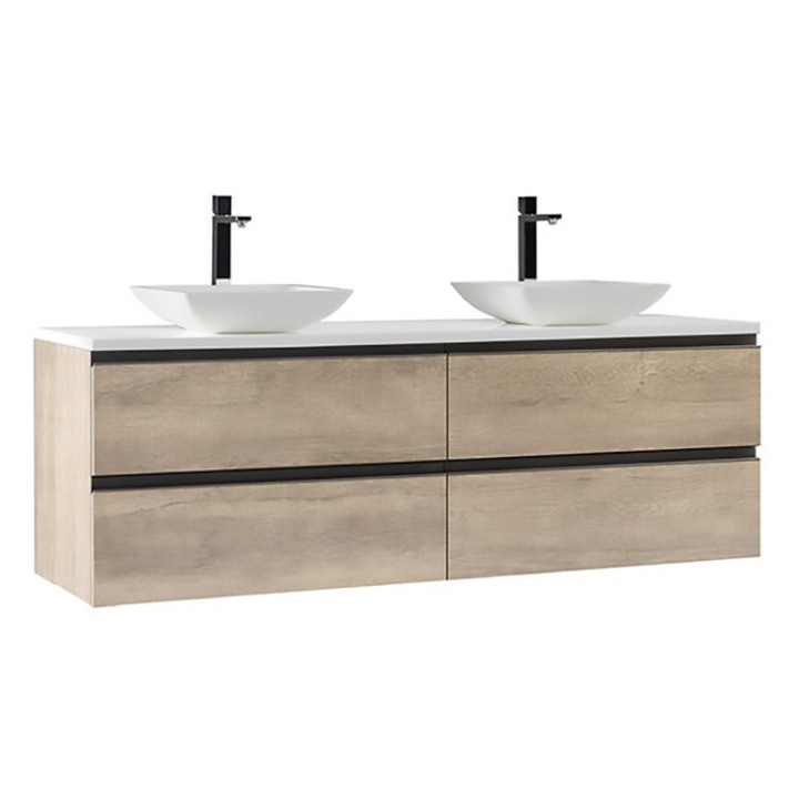 Koupelnová skříňka StoneArt Monte Carlo MC-1600pro-2 dubová světlá 160×52