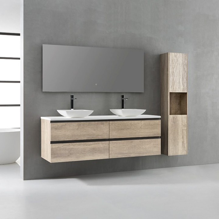 Koupelnový nábytek – set StoneArt Monte Carlo MC-1600pro-2 dubový světlý 160×52