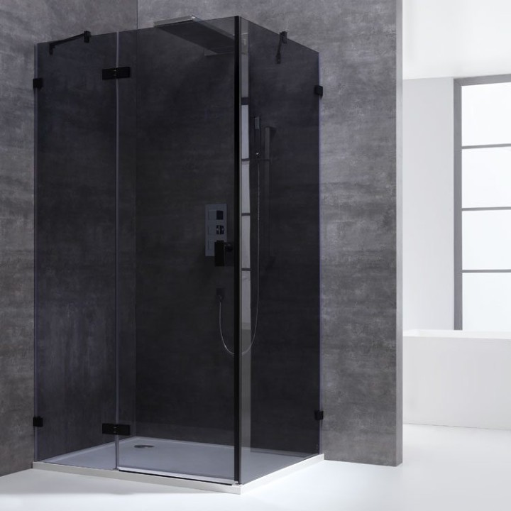 Sprchový kout EAGO AWT LAS1200-B černý 120×90 levé provedení
