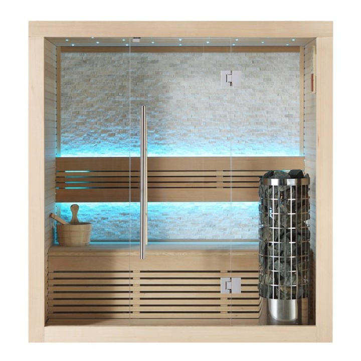 Finská sauna EAGO AWT E1103C hemlock 120×105 6,8 kW Cilindro