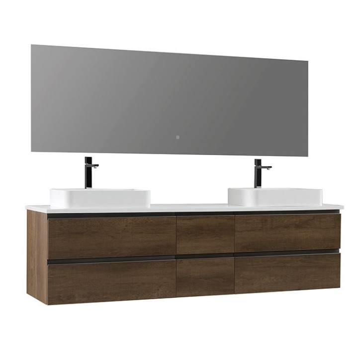 Koupelnový nábytek – set StoneArt Monte Carlo MC-2000pro-5 dubový tmavý 200×52