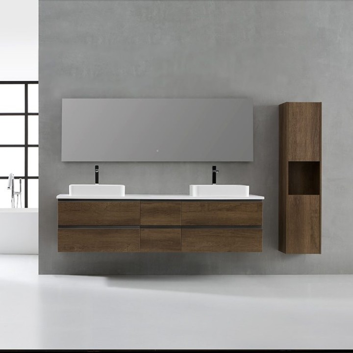 Koupelnový nábytek – set StoneArt Monte Carlo MC-2000pro-5 dubový tmavý 200×52