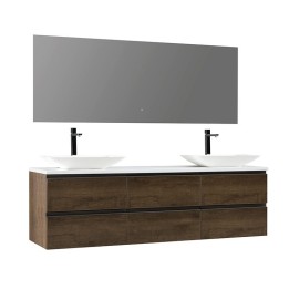 Koupelnový nábytek – set StoneArt Monte Carlo MC-1800pro-1 dubový tmavý 180×52