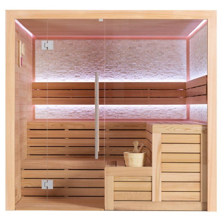Finská sauna EAGO AWT E1603B červený cedr 200×180 bez kamen