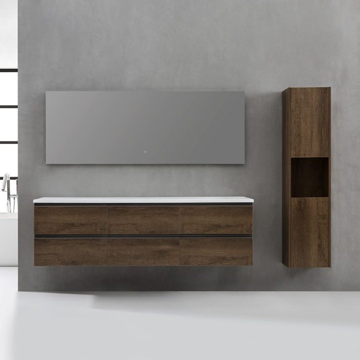 Koupelnový nábytek – set StoneArt Monte Carlo MC-1800pro dubový světlý 180×52