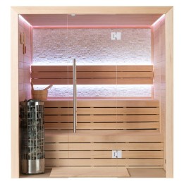 Finská sauna EAGO AWT E1604C hemlock 160×150 6,8 kW Cilindro