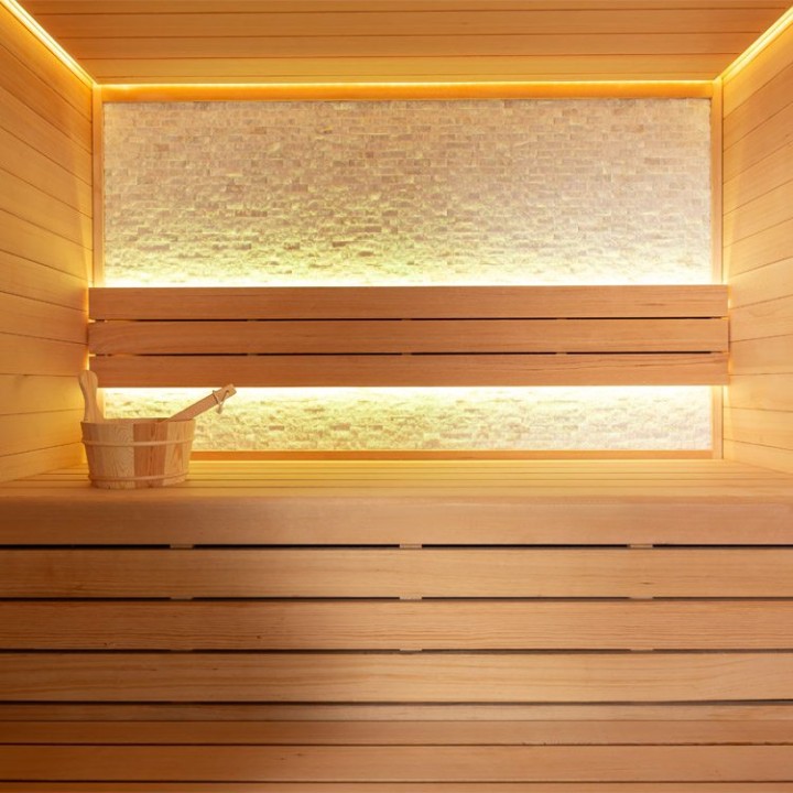 Finská sauna EAGO AWT E1604C hemlock 160×150 6,8 kW Cilindro