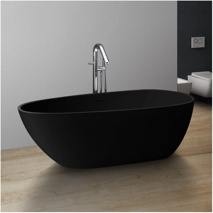 Volně stojící vana StoneArt BS-505 černá 171×85 matná