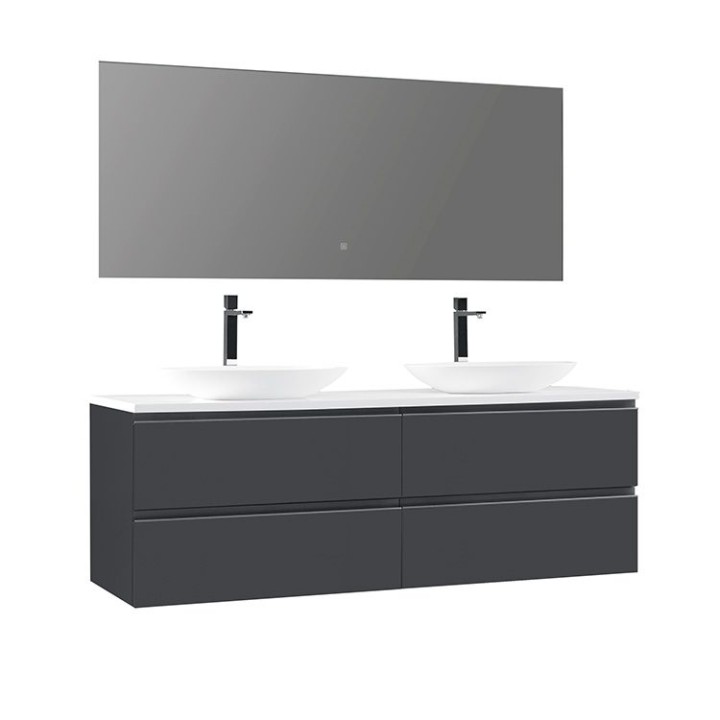 Koupelnový nábytek – set StoneArt Monte Carlo MC-1600pro-3 tmavě šedý 160×52