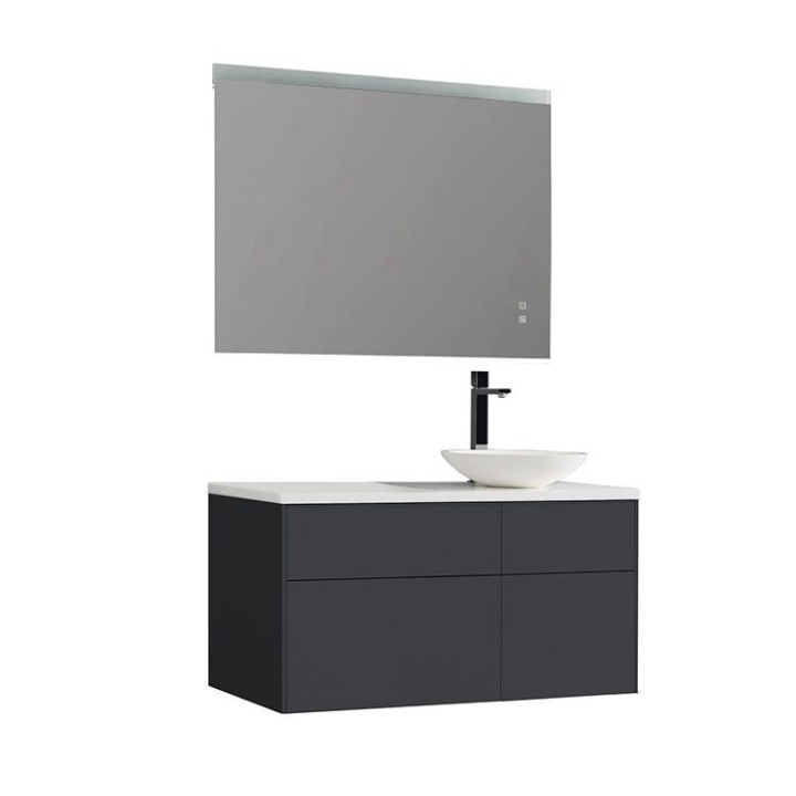 Koupelnový nábytek – set StoneArt Venice VE-1010pro-4 tmavě šedý 100×52 pravé provedení