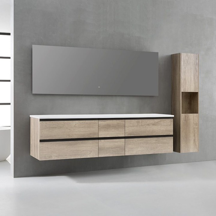 Koupelnový nábytek – set StoneArt Monte Carlo MC-2000pro dubový světlý 200×52