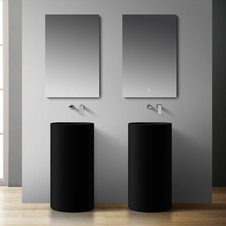Volně stojící umyvadlo StoneArt LZ508 černé 45×45 matné