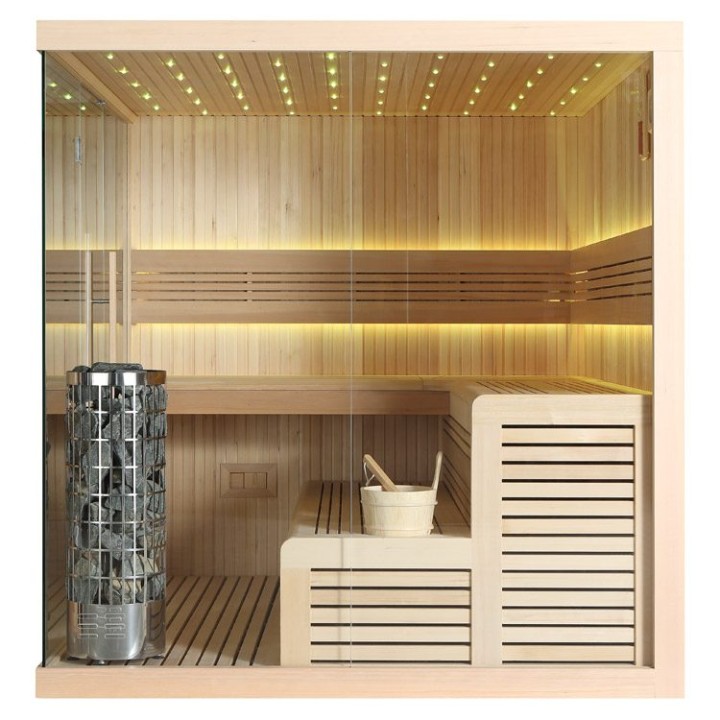 Finská sauna EAGO AWT E1115A hemlock 220×200 bez kamen