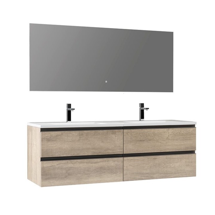 Koupelnový nábytek – set StoneArt Monte Carlo MC-1600 dubový světlý 160×52