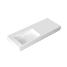 Umyvadlo StoneArt LP4512-0L z minerálního kamene bílé 120×48 lesklé