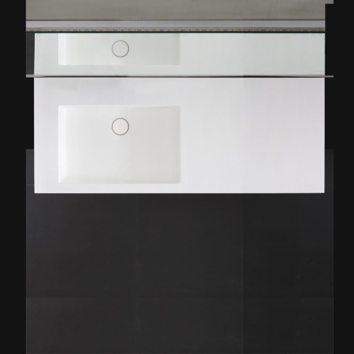 Umyvadlo StoneArt LP4512-0L z minerálního kamene bílé 120×48 lesklé