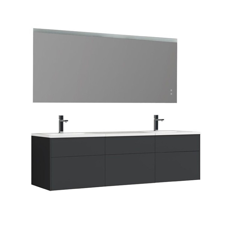Koupelnový nábytek – set StoneArt Venice VE-1800-II tmavě šedý 180×52