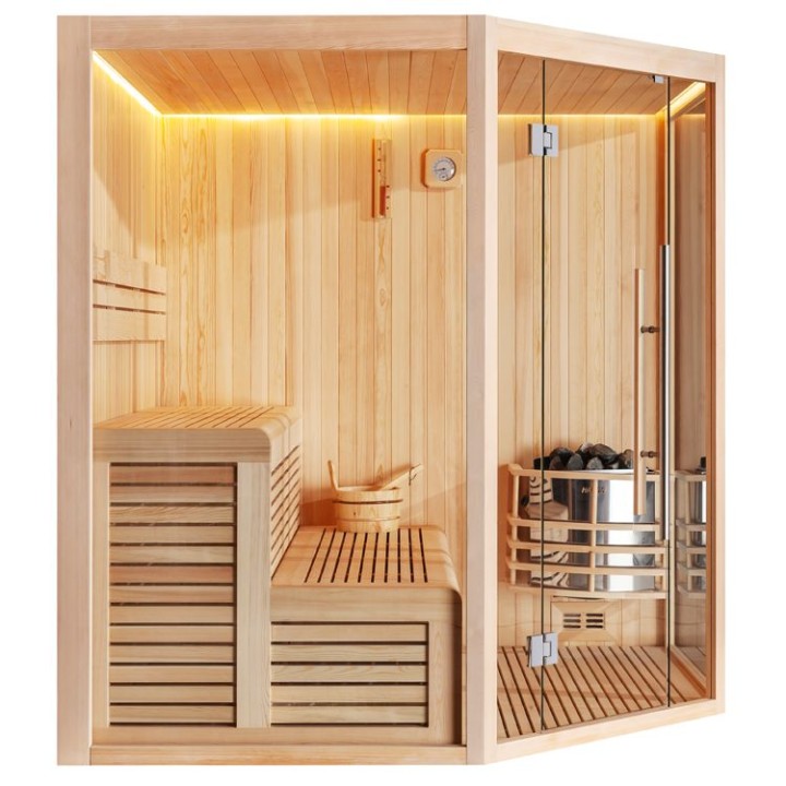 Finská sauna EAGO AWT B1801XL borovice 200×200 9 kW Viking Bi-O