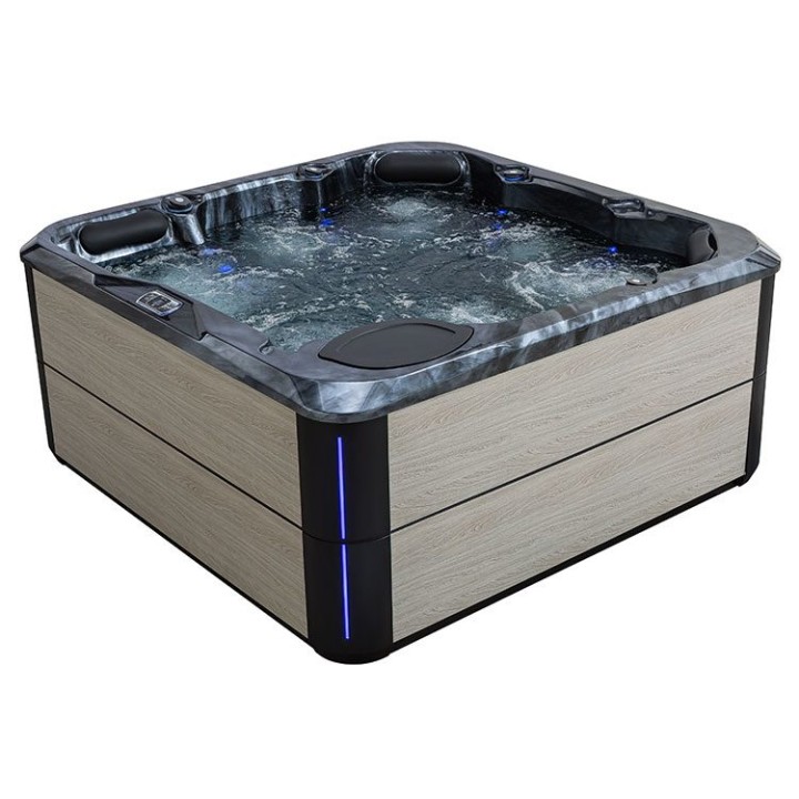Venkovní vířivka EAGO AWT IN-801 eco CloudyBlack 200×200 šedá