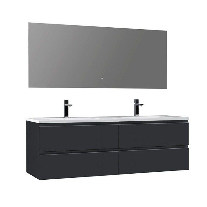 Koupelnový nábytek – set StoneArt Monte Carlo MC-1600 tmavě šedý 160×52
