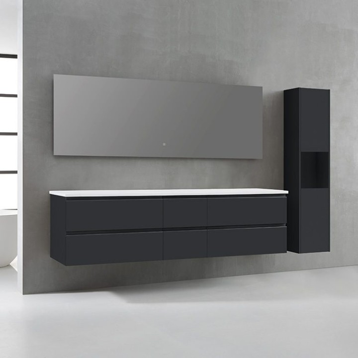 Koupelnový nábytek – set StoneArt Monte Carlo MC-2000pro tmavě šedý 200×52